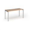 Connex Goal-Post 1400 x 600 x 725mm Single Desk - Silver Frame / Beech Top - GCO146-S-B