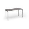 Connex Goal-Post 1400 x 600 x 725mm Single Desk - Silver Frame / Grey Oak Top - GCO146-S-GO