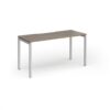 Connex Goal-Post 1400 x 600 x 725mm Single Desk - Silver Frame / Nebraska Oak Top - GCO146-S-NO