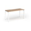 Connex Goal-Post 1400 x 600 x 725mm Single Desk - White Frame / Beech Top - GCO146-WH-B