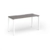 Connex Goal-Post 1400 x 600 x 725mm Single Desk - White Frame / Grey Oak Top - GCO146-WH-GO
