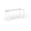 Connex Goal-Post 1400 x 600 x 725mm Single Desk - White Frame / White Top - GCO146-WH-WH