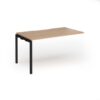 Connex Goal-Post 1400 x 800 x 725mm Single Add On Bay - Black Frame / Beech Top - GCO148-AB-K-B