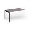 Connex Goal-Post 1400 x 800 x 725mm Single Add On Bay - Black Frame / Grey Oak Top - GCO148-AB-K-GO