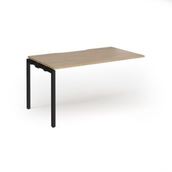 Connex Goal-Post 1400 x 800 x 725mm Single Add On Bay - Black Frame / Kendal Oak Top - GCO148-AB-K-KO