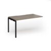 Connex Goal-Post 1400 x 800 x 725mm Single Add On Bay - Black Frame / Nebraska Oak Top - GCO148-AB-K-NO