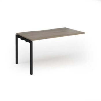 Connex Goal-Post 1400 x 800 x 725mm Single Add On Bay - Black Frame / Nebraska Oak Top - GCO148-AB-K-NO