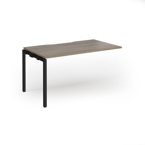 Connex Goal-Post 1400 x 800 x 725mm Single Add On Bay - Black Frame / Nebraska Oak Top - GCO148-AB-K-NO