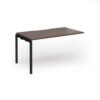 Connex Goal-Post 1400 x 800 x 725mm Single Add On Bay - Black Frame / Walnut Top - GCO148-AB-K-W