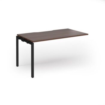 Connex Goal-Post 1400 x 800 x 725mm Single Add On Bay - Black Frame / Walnut Top - GCO148-AB-K-W