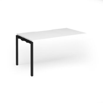 Connex Goal-Post 1400 x 800 x 725mm Single Add On Bay - Black Frame / White Top - GCO148-AB-K-WH