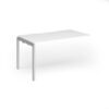 Connex Goal-Post 1400 x 800 x 725mm Single Add On Bay - Silver Frame / White Top - GCO148-AB-S-WH