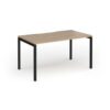 Connex Goal-Post 1400 x 800 x 725mm Single Desk - Black Frame / Kendal Oak Top - GCO148-K-KO