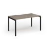 Connex Goal-Post 1400 x 800 x 725mm Single Desk - Black Frame / Nebraska Oak Top - GCO148-K-NO