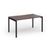 Connex Goal-Post 1400 x 800 x 725mm Single Desk - Black Frame / Walnut Top - GCO148-K-W