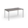 Connex Goal-Post 1400 x 800 x 725mm Single Desk - Silver Frame / Grey Oak Top - GCO148-S-GO