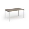 Connex Goal-Post 1400 x 800 x 725mm Single Desk - Silver Frame / Nebraska Oak Top - GCO148-S-NO