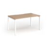 Connex Goal-Post 1400 x 800 x 725mm Single Desk - White Frame / Beech Top - GCO148-WH-B