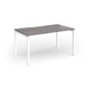 Connex Goal-Post 1400 x 800 x 725mm Single Desk - White Frame / Grey Oak Top - GCO148-WH-GO