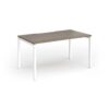 Connex Goal-Post 1400 x 800 x 725mm Single Desk - White Frame / Nebraska Oak Top - GCO148-WH-NO