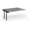 Connex Goal-Post 1600 x 1200 x 725mm Back to Back Add On Bay - Black Frame / Grey Oak Top - GCO1612-AB-K-GO