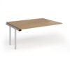 Connex Goal-Post 1600 x 1200 x 725mm Back to Back Add On Bay - Silver Frame / Oak Top - GCO1612-AB-S-O
