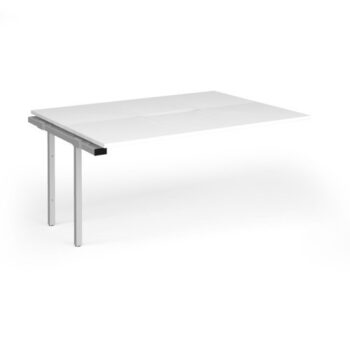 Connex Goal-Post 1600 x 1200 x 725mm Back to Back Add On Bay - Silver Frame / White Top - GCO1612-AB-S-WH