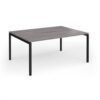 Connex Goal-Post 1600 x 1200 x 725mm Back to Back Desk ( 2 x 1600mm ) - Black Frame / Grey Oak Top - GCO1612-K-GO
