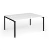 Connex Goal-Post 1600 x 1200 x 725mm Back to Back Desk ( 2 x 1600mm ) - Black Frame / White Top - GCO1612-K-WH