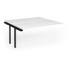 Connex Goal-Post 1600 x 1600 x 725mm Back to Back Add On Bay - Black Frame / White Top - GCO1616-AB-K-WH