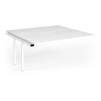 Connex Goal-Post 1600 x 1600 x 725mm Back to Back Add On Bay - White Frame / White Top - GCO1616-AB-WH-WH
