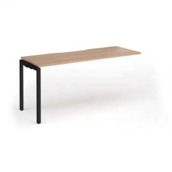 Connex Goal-Post 1600 x 600 x 725mm Single Add On Bay - Black Frame / Beech Top - GCO166-AB-K-B