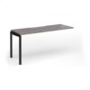 Connex Goal-Post 1600 x 600 x 725mm Single Add On Bay - Black Frame / Grey Oak Top - GCO166-AB-K-GO