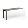 Connex Goal-Post 1600 x 600 x 725mm Single Add On Bay - Black Frame / Nebraska Oak Top - GCO166-AB-K-NO