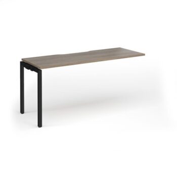 Connex Goal-Post 1600 x 600 x 725mm Single Add On Bay - Black Frame / Nebraska Oak Top - GCO166-AB-K-NO