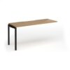 Connex Goal-Post 1600 x 600 x 725mm Single Add On Bay - Black Frame / Oak Top - GCO166-AB-K-O