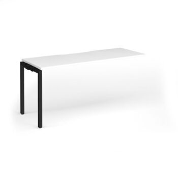 Connex Goal-Post 1600 x 600 x 725mm Single Add On Bay - Black Frame / White Top - GCO166-AB-K-WH