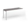 Connex Goal-Post 1600 x 600 x 725mm Single Add On Bay - Silver Frame / Grey Oak Top - GCO166-AB-S-GO