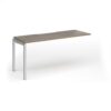 Connex Goal-Post 1600 x 600 x 725mm Single Add On Bay - Silver Frame / Nebraska Oak Top - GCO166-AB-S-NO