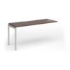 Connex Goal-Post 1600 x 600 x 725mm Single Add On Bay - Silver Frame / Walnut Top - GCO166-AB-S-W