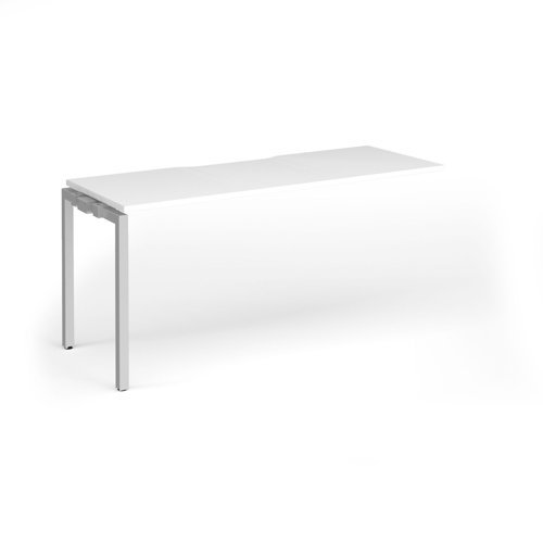 Connex Goal-Post 1600 x 600 x 725mm Single Add On Bay - Silver Frame / White Top - GCO166-AB-S-WH
