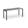 Connex Goal-Post 1600 x 600 x 725mm Single Desk - Black Frame / Grey Oak Top - GCO166-K-GO