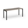 Connex Goal-Post 1600 x 600 x 725mm Single Desk - Black Frame / Nebraska Oak Top - GCO166-K-NO