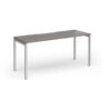 Connex Goal-Post 1600 x 600 x 725mm Single Desk - Silver Frame / Grey Oak Top - GCO166-S-GO