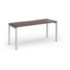 Connex Goal-Post 1600 x 600 x 725mm Single Desk - Silver Frame / Walnut Top - GCO166-S-W
