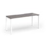 Connex Goal-Post 1600 x 600 x 725mm Single Desk - White Frame / Grey Oak Top - GCO166-WH-GO