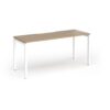 Connex Goal-Post 1600 x 600 x 725mm Single Desk - White Frame / Kendal Oak Top - GCO166-WH-KO