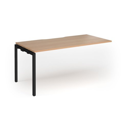 Connex Goal-Post 1600 x 800 x 725mm Single Add On Bay - Black Frame / Beech Top - GCO168-AB-K-B