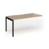 Connex Goal-Post 1600 x 800 x 725mm Single Add On Bay - Black Frame / Kendal Oak Top - GCO168-AB-K-KO