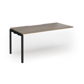 Connex Goal-Post 1600 x 800 x 725mm Single Add On Bay - Black Frame / Nebraska Oak Top - GCO168-AB-K-NO